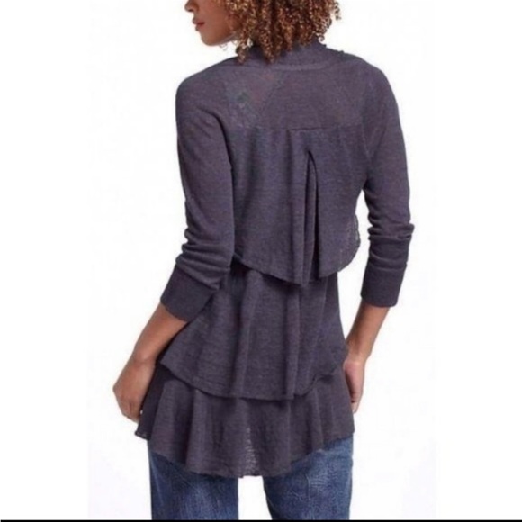 Anthropologie Sweaters - Anthropologie Gray Layered Cardigan